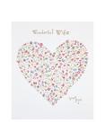 Woodmansterne Heart Full Of Flowers Wonderful Wife Birthday Card