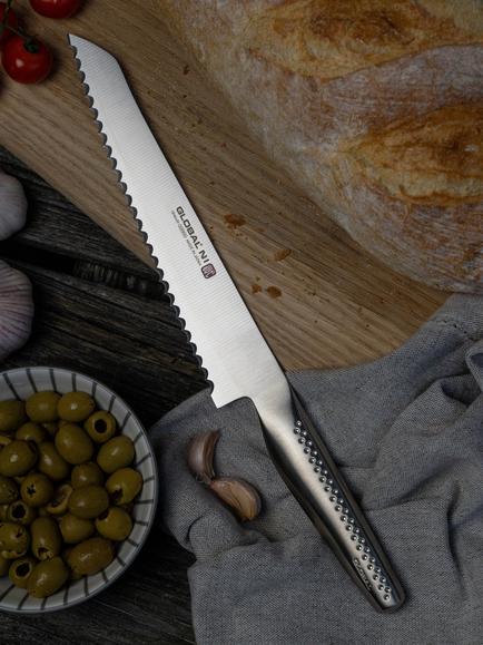 GLOBAL NI Series, Bread Knife, 21cm - view 2, Silver