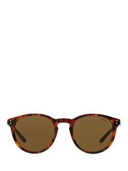 Polo Ralph Lauren PH4110 Men's Oval Sunglasses - view 2, Tortoise