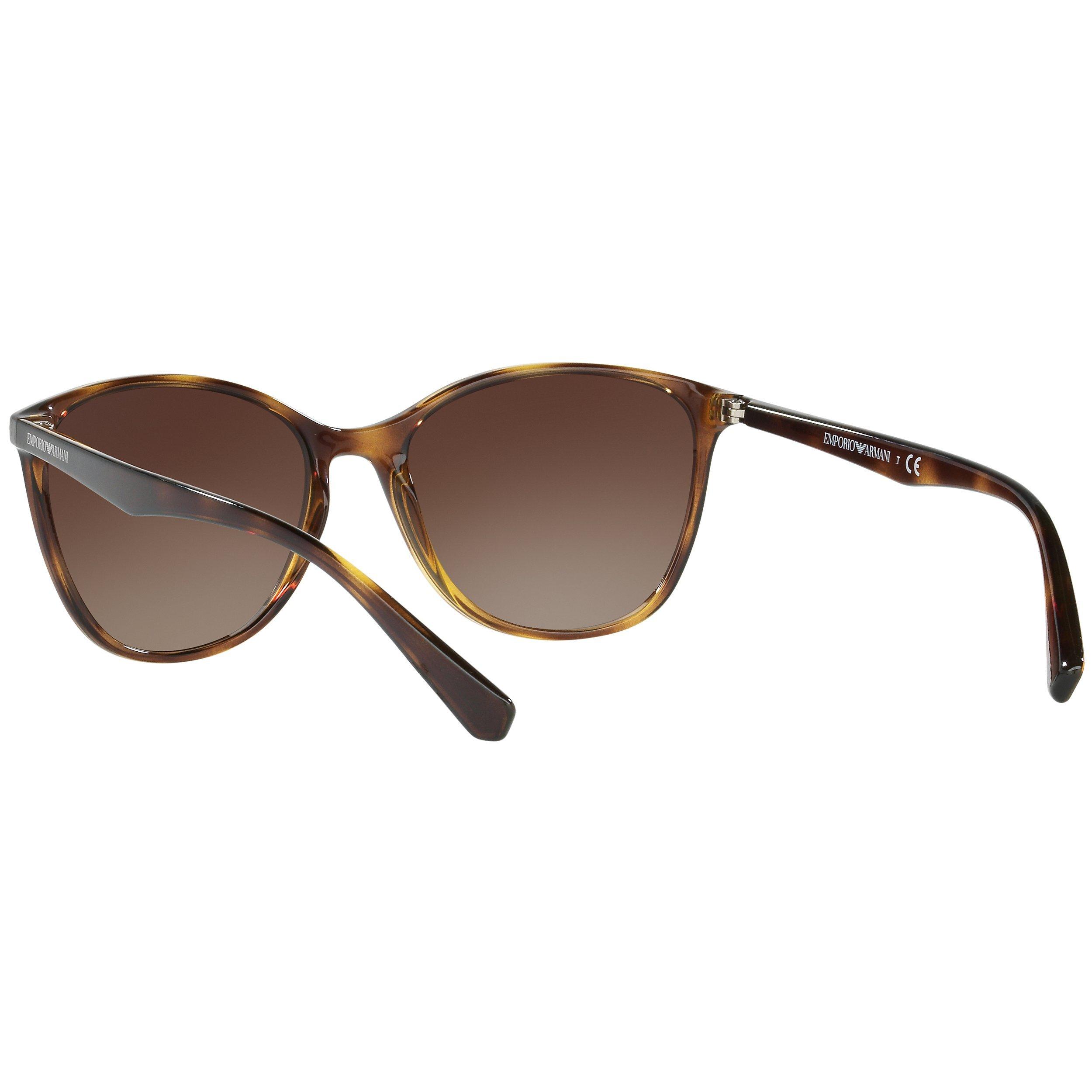 Product image 6 of 10, which shows Emporio Armani EA4073 Cat's Eye Sunglasses, Tortoise/Brown Gradient