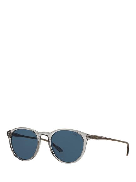 Polo Ralph Lauren PH4110 Men's Oval Sunglasses, Silver/Blue