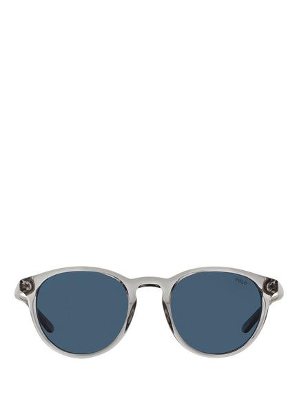 Polo Ralph Lauren PH4110 Men's Oval Sunglasses - view 2, Silver/Blue