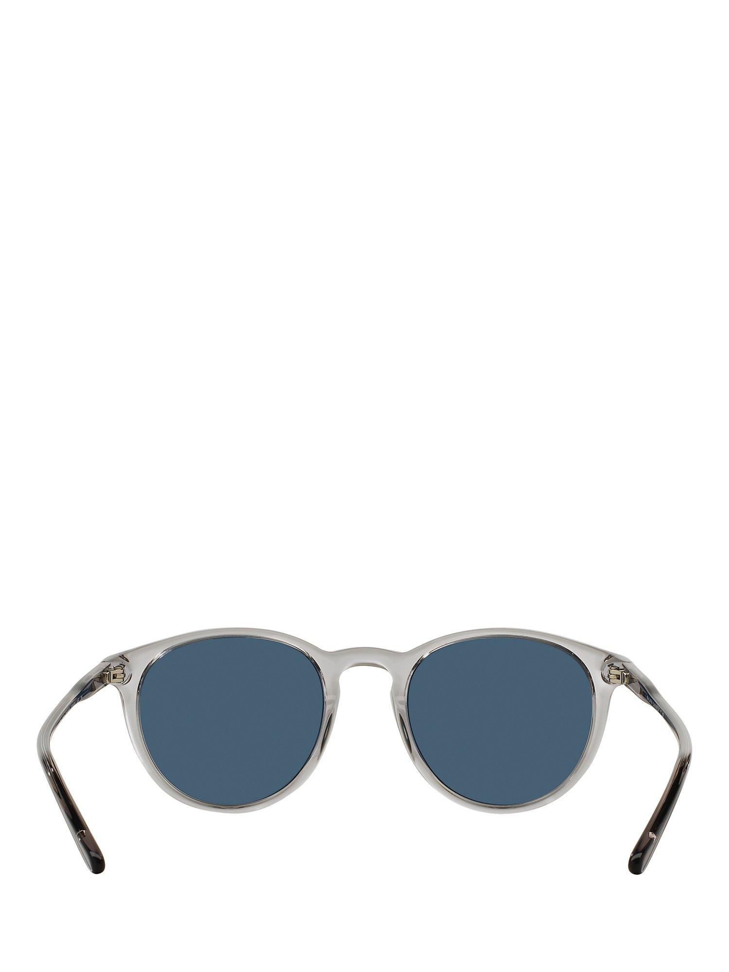 Product image 4 of 10, which shows Polo Ralph Lauren PH4110 Men's Oval Sunglasses, Silver/Blue