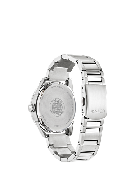 Citizen AW0050-82E Men's Sport Day Date Bracelet Strap Watch, Silver/Black - view 2, Silver/Black