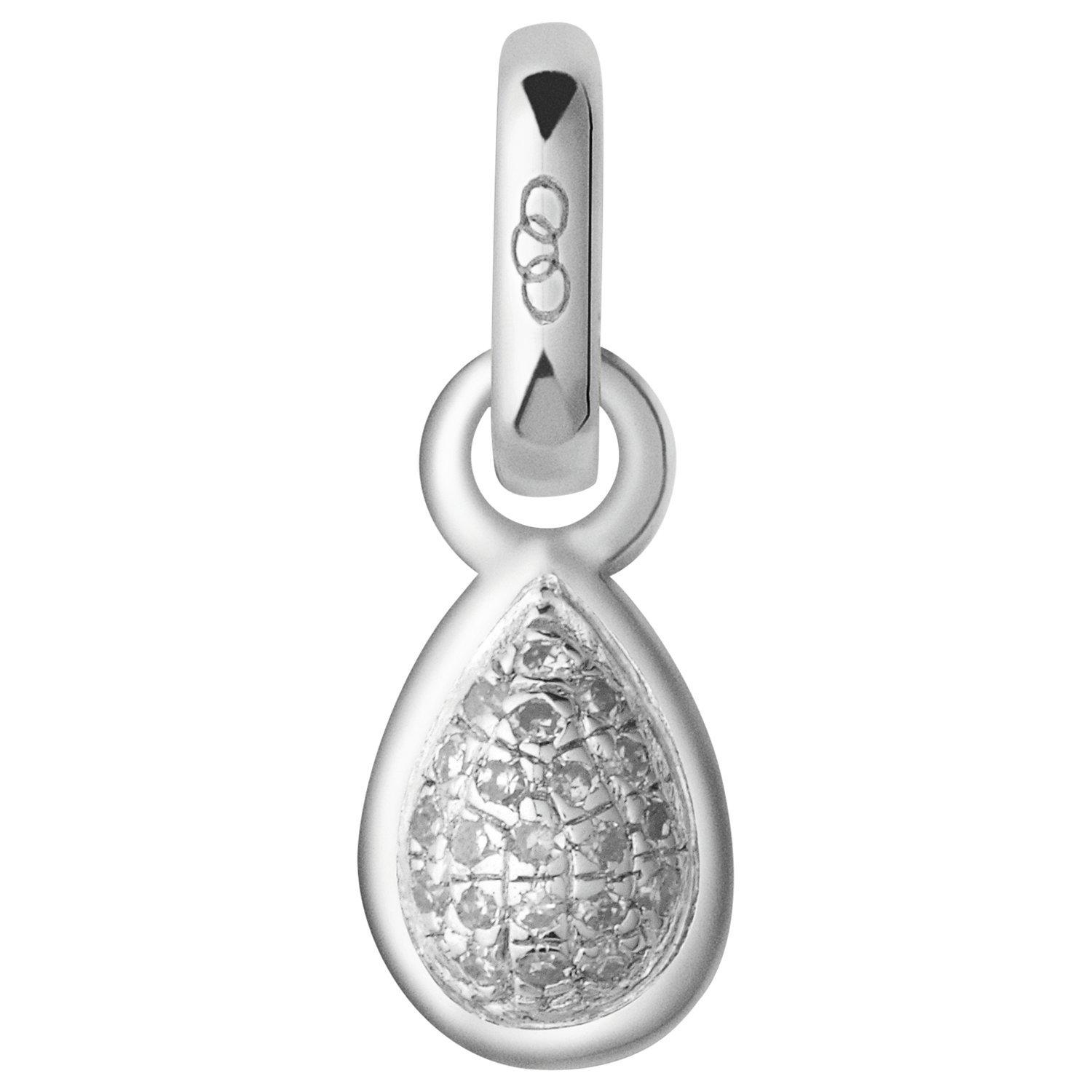 Links of London Sterling Silver Mini Birthstone Charm, Diamond/April
