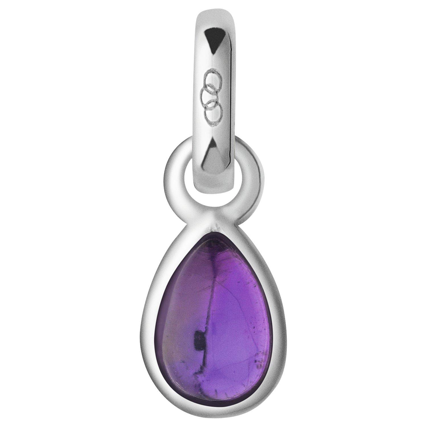 Links of London Sterling Silver Mini Birthstone Charm, Amethyst/February