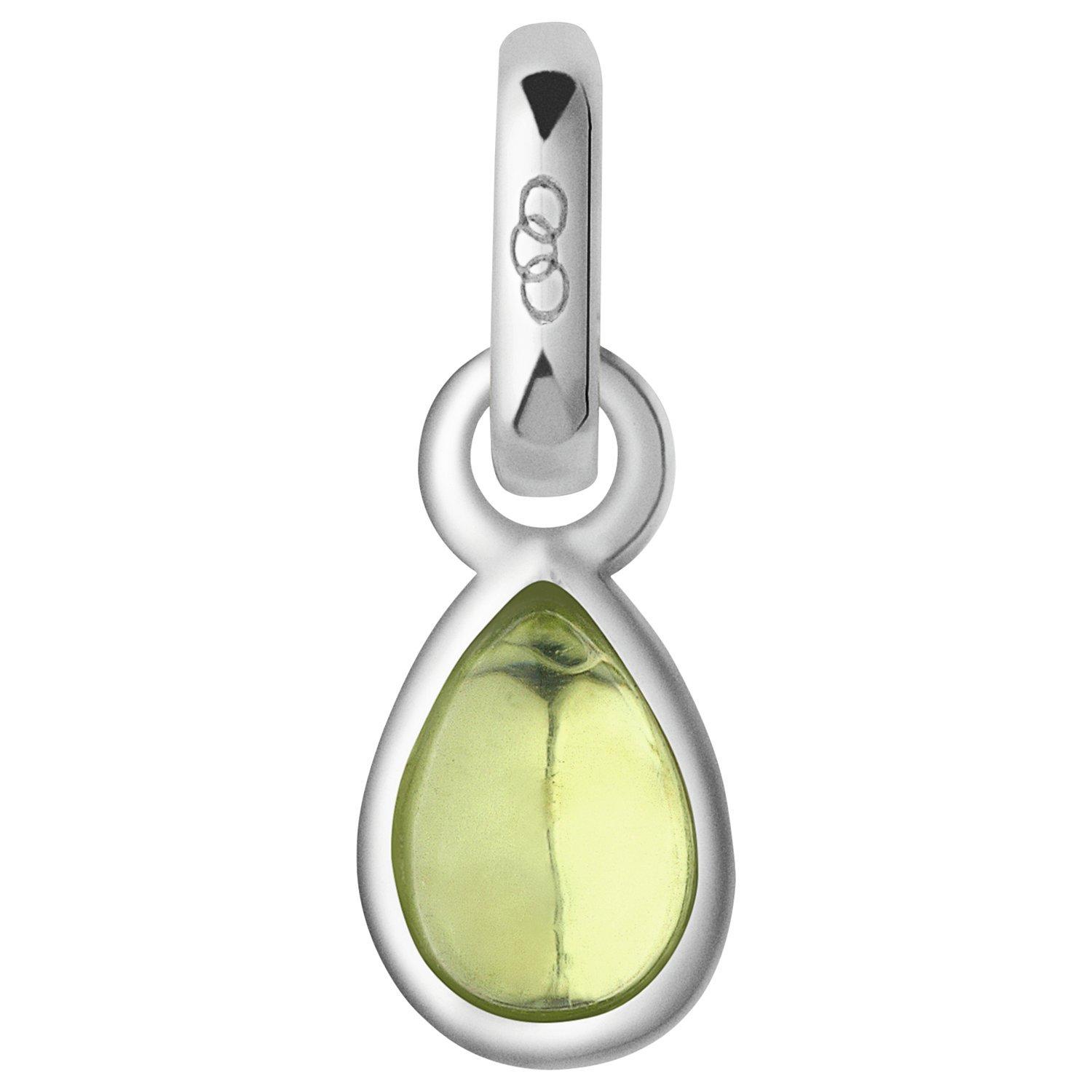 Links of London Sterling Silver Mini Birthstone Charm, Peridot/August