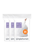 simplehuman Bin Liners, Size H, Three Packs of 20