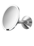simplehuman Wall Mounted Bathroom Sensor Beauty Mirror, Brushed Stainless Steel