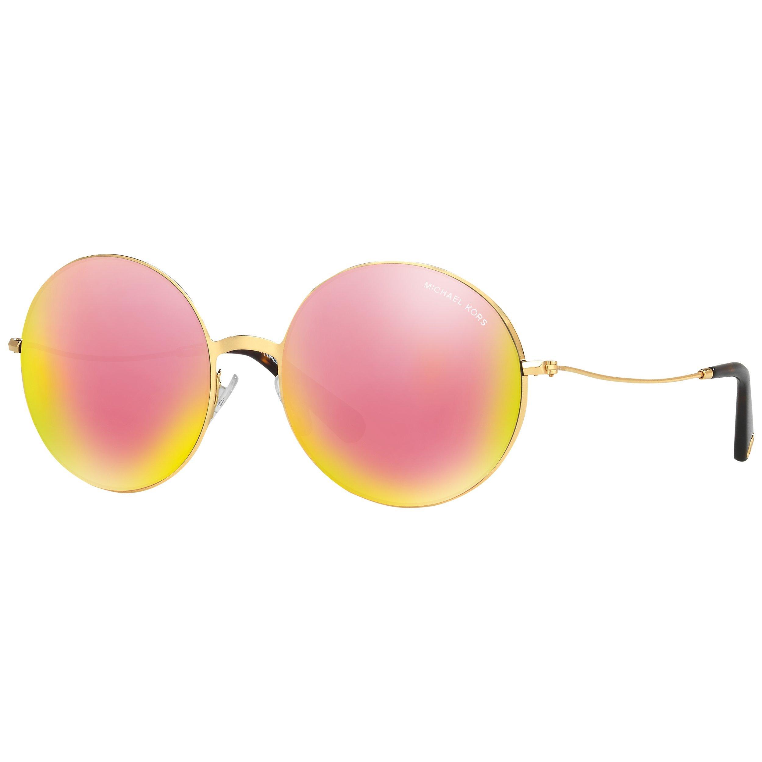 Michael Kors MK5017 Kendall II Round Sunglasses, Gold/Pink