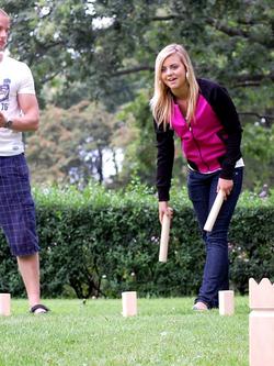 Bex Kubb Individual Game - view 2, Brown