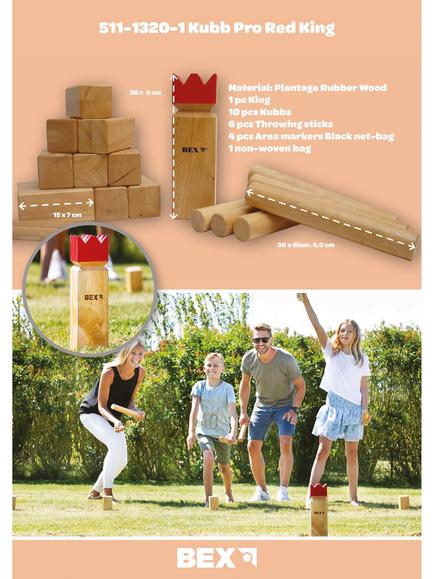 Bex Kubb Pro Individual Game - view 2, Brown