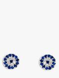 Melissa Odabash Glass Crystal Evil Eye Stud Earrings