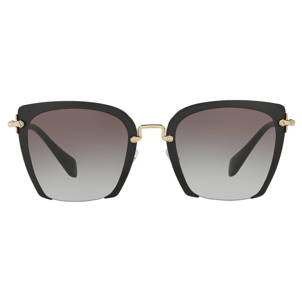 Product image 3 of 9, which shows Miu Miu MU52RS Women's Square Sunglasses, Black/Grey Gradient