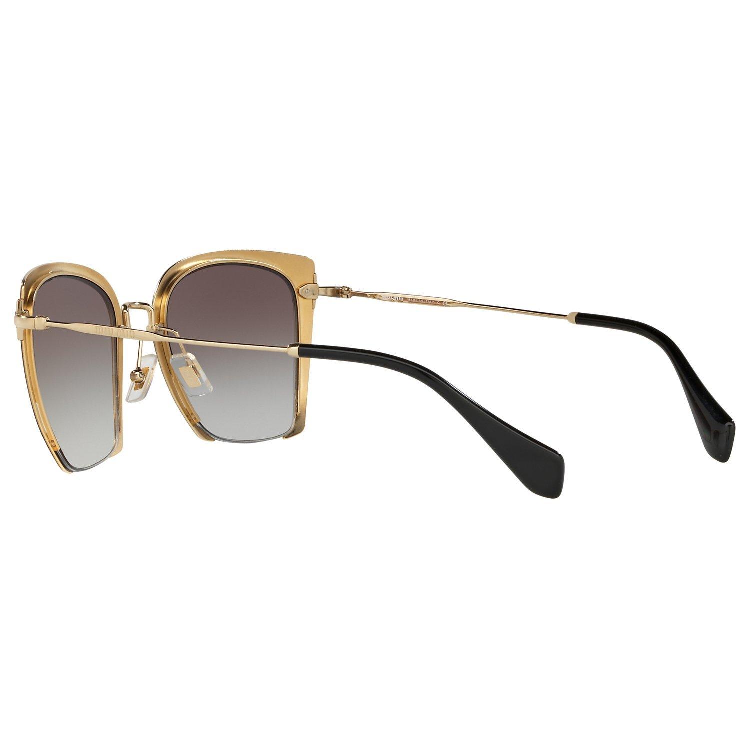 Product image 5 of 9, which shows Miu Miu MU52RS Women's Square Sunglasses, Black/Grey Gradient