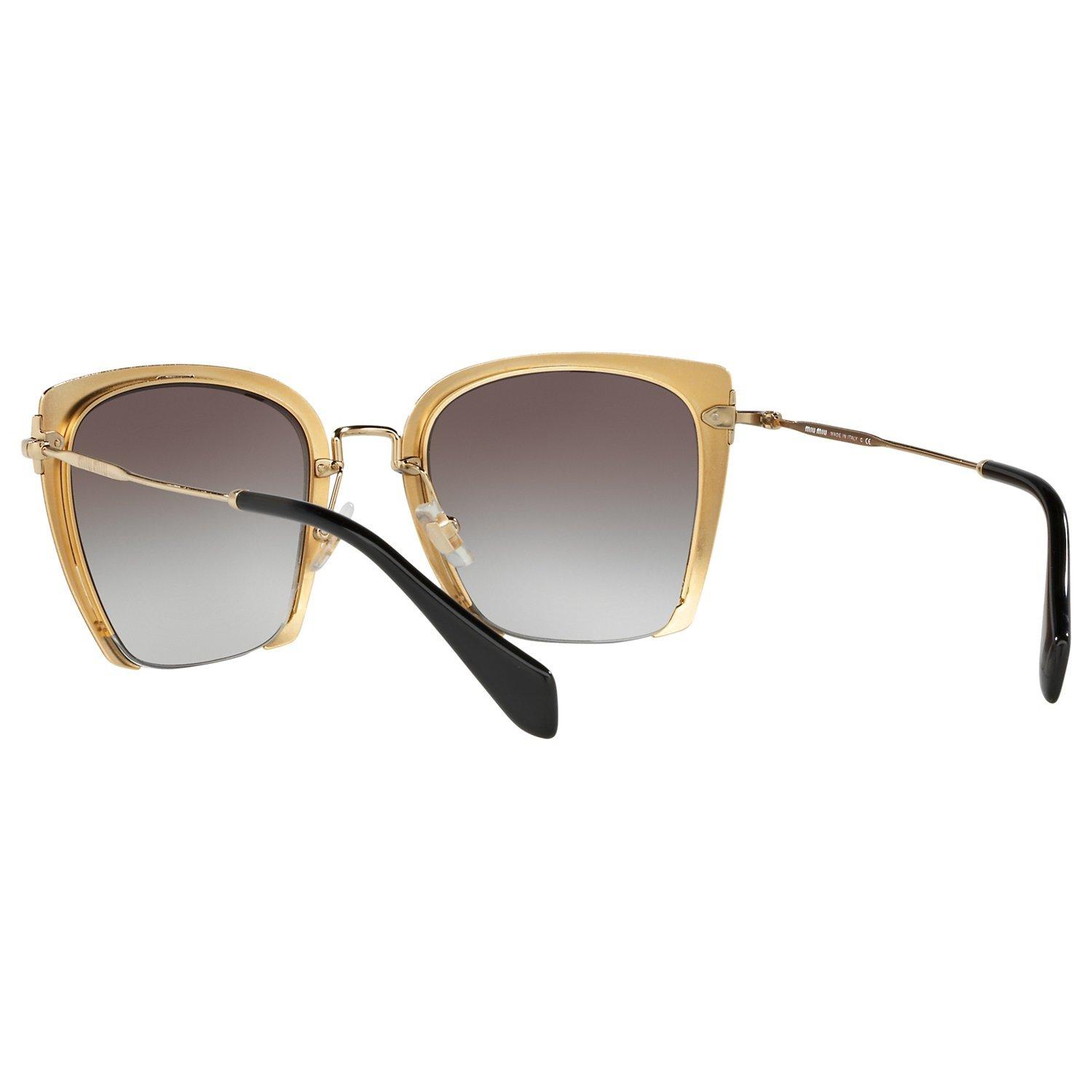 Product image 6 of 9, which shows Miu Miu MU52RS Women's Square Sunglasses, Black/Grey Gradient