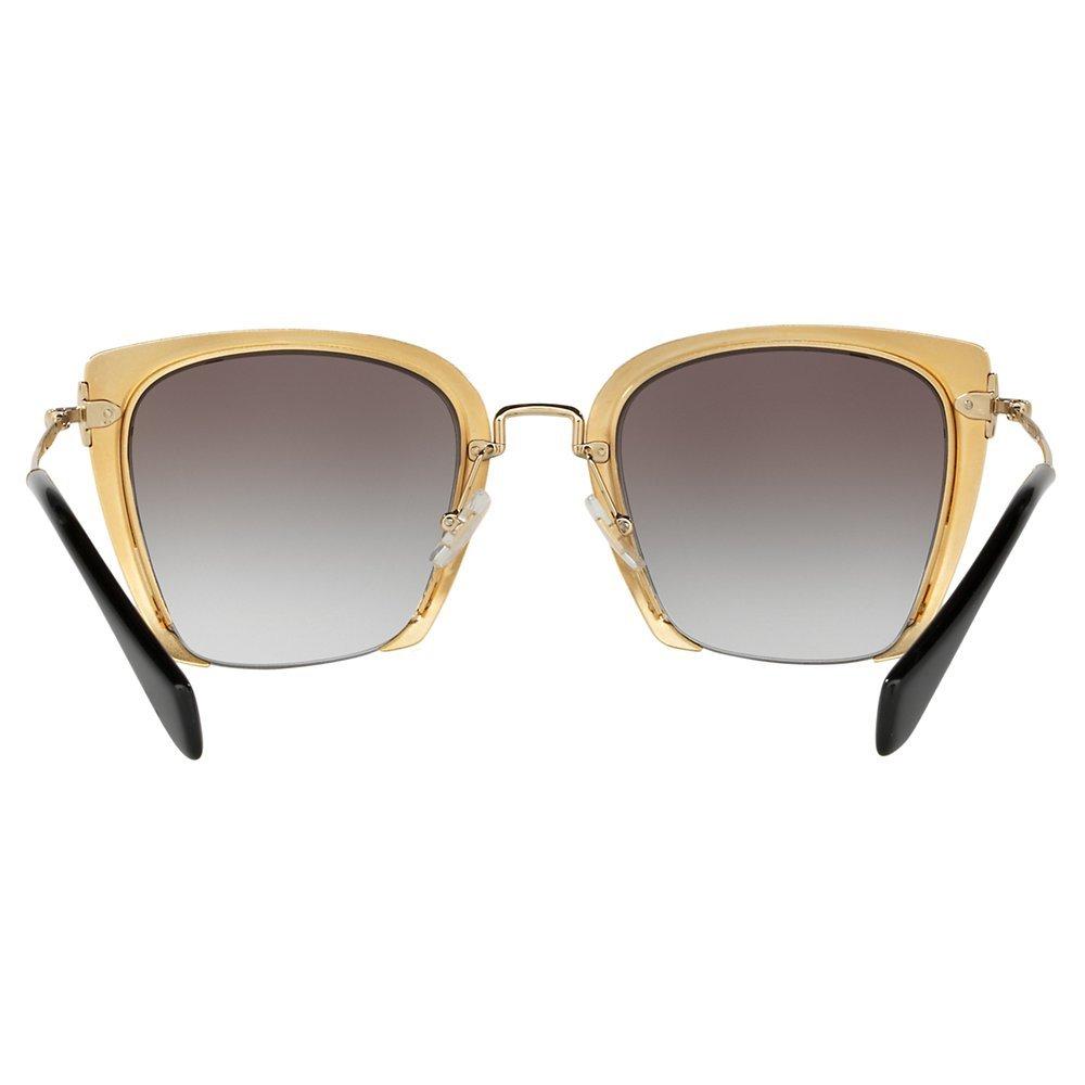 Product image 7 of 9, which shows Miu Miu MU52RS Women's Square Sunglasses, Black/Grey Gradient