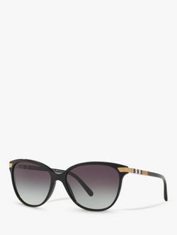 Burberry BE4216 Cat's Eye Gradient Sunglasses, Black, Black