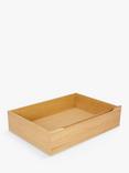 John Lewis Bow Underbed Storage Drawers, Set of 2, Natural