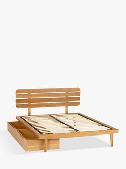 John Lewis Bow Underbed Storage Drawers, Set of 2, Natural - view 2, Natural Natural