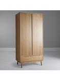 John Lewis Bow Double Wardrobe & Drawer, Natural