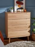 John Lewis Bow 4 Drawer Chest, Oak