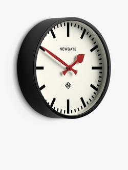 Newgate Clocks The Luggage Analogue Wall Clock, 30cm, Black/Red - view 2, Black/Red