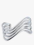 Nina B 4 Row Wave Cuff, Silver