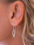 Nina B Hook Drop Earrings, Silver