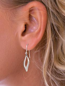 Nina B Hook Drop Earrings, Silver - view 2, Silver