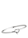 Nina B Centre Heart Diamond Bangle, Silver