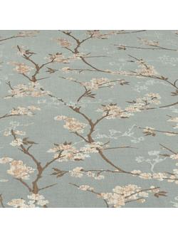 John Lewis Blossom Weave Furnishing Fabric - view 2, Duck Egg