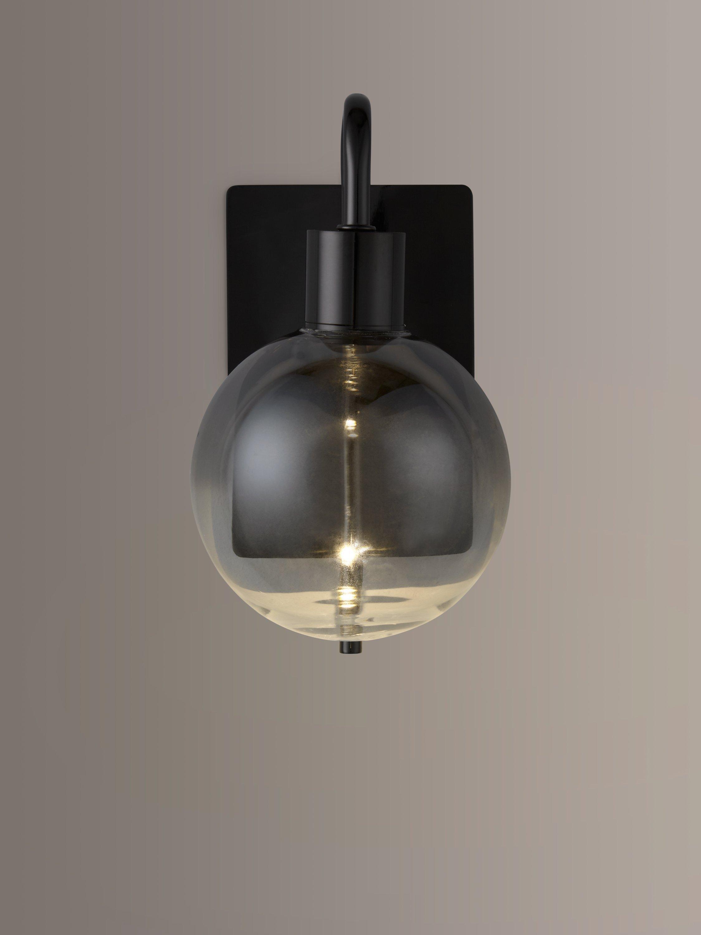 John Lewis & Partners Dano LED Ombre Lustre Single Wall Light, Smoke