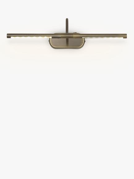 John Lewis Litho LED Wall Light - view 2, Antique Brass