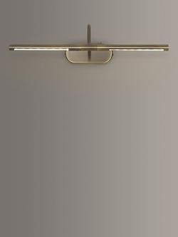 John Lewis Litho LED Wall Light, Antique Brass