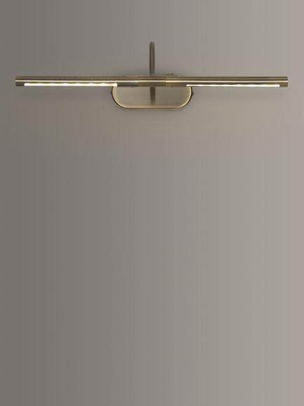 John Lewis Litho LED Wall Light, Antique Brass