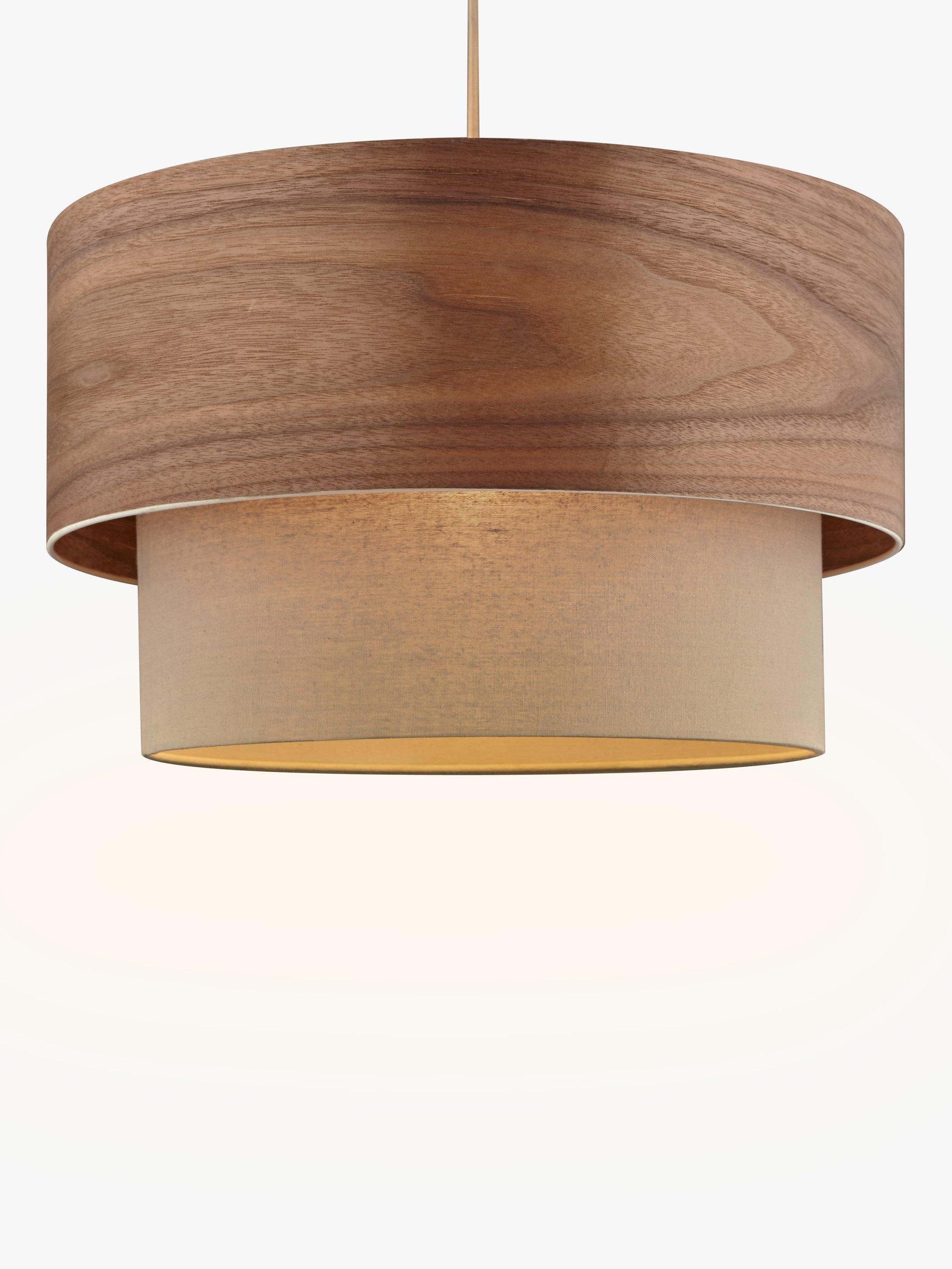 Design Project by John Lewis No.028 Ceiling Light, Walnut Veneer/Grey