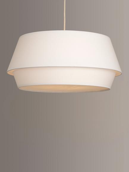 John Lewis Lisbeth Easy-to-Fit Ceiling Shade, White