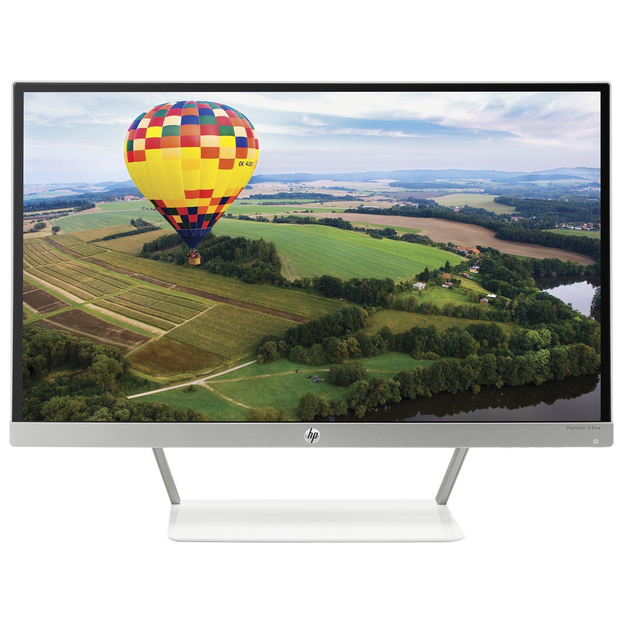 HP Pavilion 24xw TechniColour Certified IPS Full HD Monitor, 23.8", Piano White