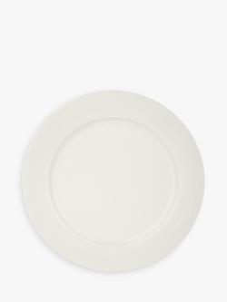 John Lewis Luna Fine China Rim Plate, 21.5cm, Natural, Natural