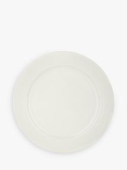 John Lewis Luna Fine China Rim Plate, 27.5cm, Natural, Natural