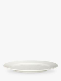 John Lewis Luna Fine China Rim Plate, 27.5cm, Natural - view 2, Natural