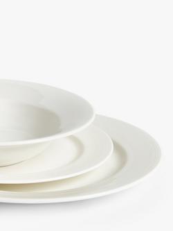 John Lewis Luna Fine China Rim China Dinnerware Set, 12 Piece, Natural - view 2, Natural