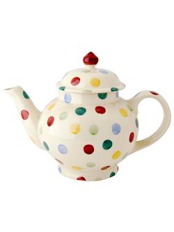 Emma Bridgewater Polka Dot Earthenware Teapot, 710ml, Multi, Multi