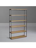 John Lewis Calia Tall Wide Shelving Unit, Oak