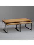 John Lewis Calia Coffee Table with Nest of 2 Tables, Solid Oak