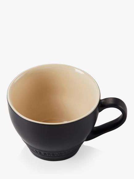 Le Creuset Stoneware Grand Mug, 400ml - view 2, Satin Black