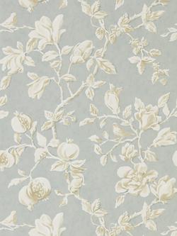 Sanderson Magnolia and Pomegranate Wallpaper, Grey Blue / Parchment Dwow215724