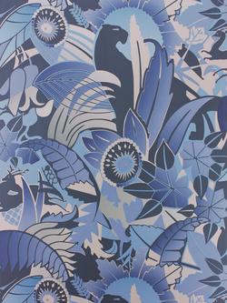 Osborne & Little Fantasque Wallpaper, Sapphire W6890-05