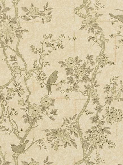 Ralph Lauren Marlowe Floral Wallpaper, Mother Of Pearl Prl048/06